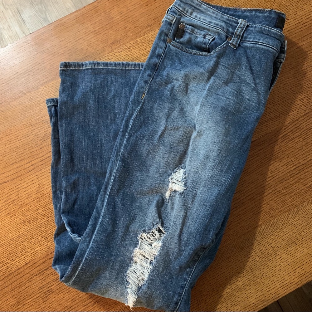Torrid Distressed Bootcut Jeans